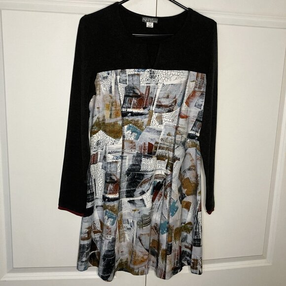 Art Simply by Dolcezza Kamiros Dress Womens S Keyhole Lagenlook Artsy Boho - Picture 3 of 8